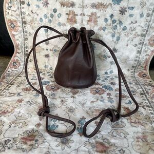 Coach Vintage Littleton Brown Leather Drawstring Bag